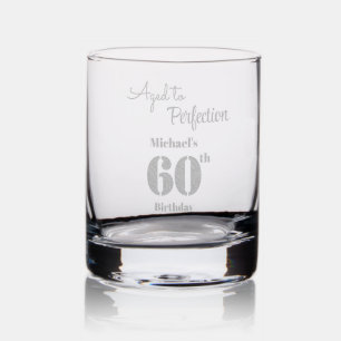 Aged to Perfection Men's 60th Birthday Rocks Glass