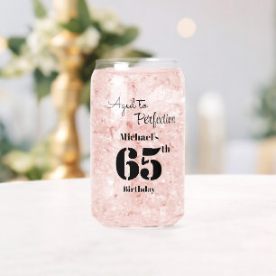 Aged to Perfection Men's 65th Birthday Can Glass