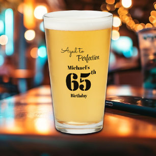 Aged to Perfection Men's 65th Birthday Glass