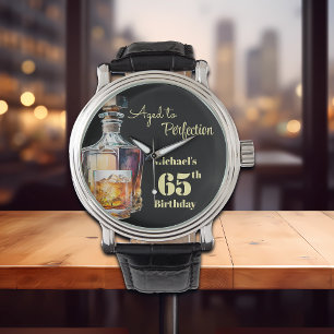 Aged to Perfection Men's 65th Whiskey Birthday  Watch