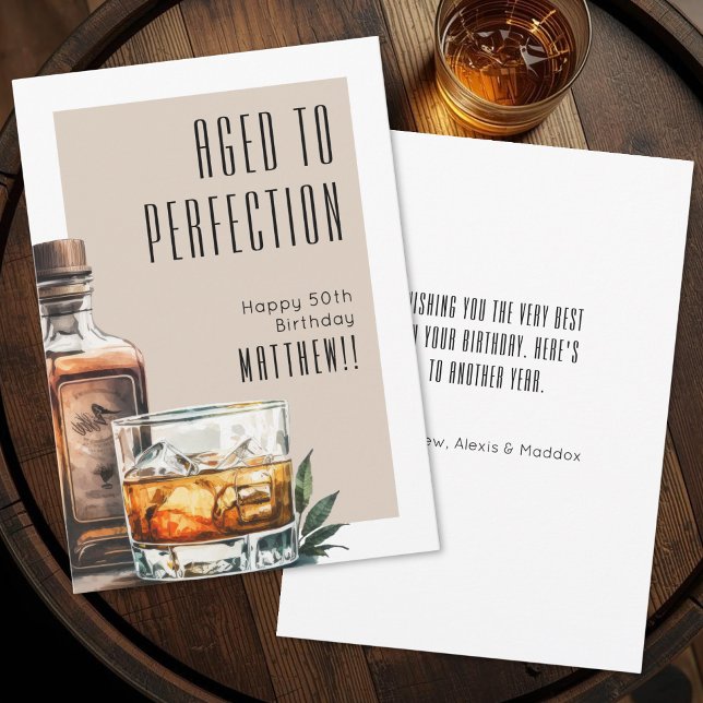 Aged To Perfection Men's Birthday Card (Aged To Perfection Men's Birthday Card)