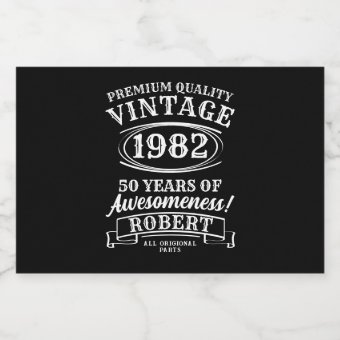 Aged To Perfection Personalized Vintage Birthday Liquor Bottle Label ...