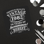 Aged To Perfection Personalized Vintage Birthday  Square Paper Coaster<br><div class="desc">Add a touch of vintage charm to your celebration with our Aged to Perfection Personalized Vintage Birthday Square Paper Coaster. Perfect for rock 'n roll and classic nostalgia-themed birthday parties, these coasters feature a retro design that evokes the elegance of classic whiskey labels. Whether you're celebrating a 21st, 30th, 40th,...</div>
