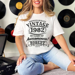 Aged To Perfection Personalized Vintage Birthday T-Shirt
