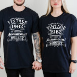 Aged To Perfection Personalized Vintage Birthday T-Shirt<br><div class="desc">Make your birthday celebration unforgettable with our Aged to Perfection Personalized Vintage Birthday T-Shirt. Perfect for whiskey-themed birthday parties, this shirt features a retro design that highlights the phrase "Aged to Perfection, " capturing the spirit of aging gracefully and joyfully. Celebrate milestones like the big 30, 40, 50, or any...</div>