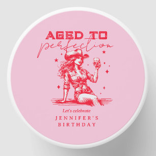 Aged to Perfection Pink Cowgirl Birthday Party  Mini Candle Favors