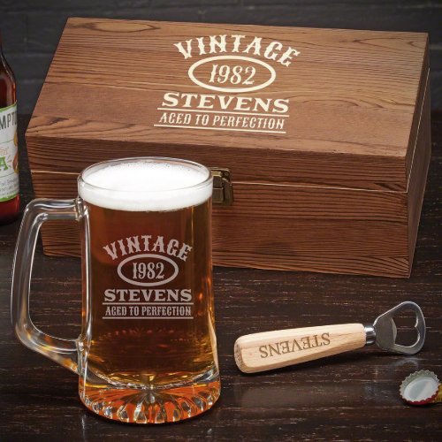 Aged To Perfection Set with Engraved Beer Mug