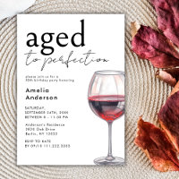 Aged To Perfection Simply Wine Any Birthday Party