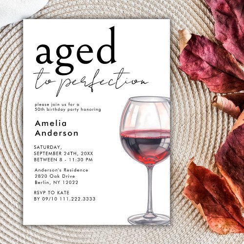 Aged To Perfection Simply Wine Any Birthday Party 