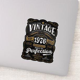 Aged To Perfection Vintage 1976 Birthday 50th Sticker