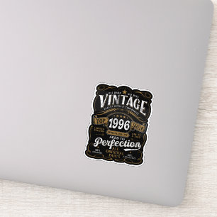 Aged To Perfection Vintage 1996 Birthday 30th Bday Sticker