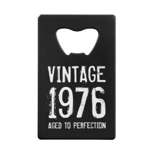 Aged to perfection vintage 50th Birthday humor Credit Card Bottle Opener