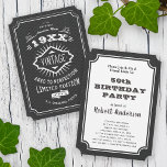 Aged to Perfection Vintage Elegant Birthday Party Invitation<br><div class="desc">Easy to customize for any age,  year of birth or milestone birthday - vintage aged to perfection party invitations.</div>