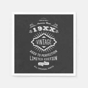 Aged to Perfection Vintage Elegant Birthday Party Napkins