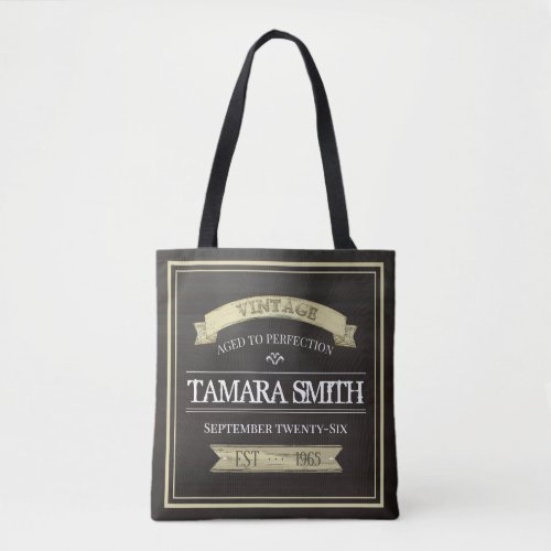 Aged To Perfection Vintage Modern Birthday Tote Bag
