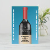 Aged to Perfection Vintage Wine |  Birthday Invitation (Standing Front)