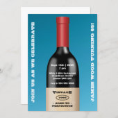 Aged to Perfection Vintage Wine |  Birthday Invitation (Front/Back)