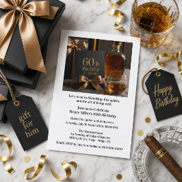 Aged to Perfection | Whiskey 60th Birthday Invitation