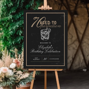 Aged to Perfection Whiskey 70th Birthday Party Foam Board