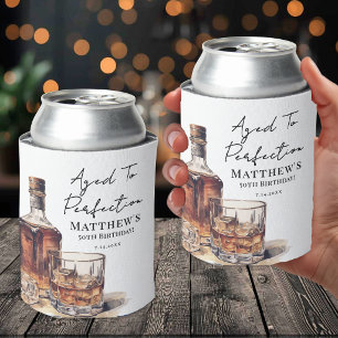 Aged To Perfection Whiskey Birthday Can Cooler