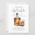 Aged to Perfection Whiskey &amp; Cigar Men's Birthday Invitation
