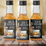 Aged To Perfection Whiskey Men's Birthday Liquor Bottle Label<br><div class="desc">Aged To Perfection 50th Birthday Mini Whiskey Bottle Label. Celebrate a milestone in style with this sophisticated whiskey-themed label, designed to fit mini liquor bottles. The design features a bold watercolor whiskey bottle and glass at the bottom left, while the top right displays “Aged To Perfection” along with the birthday...</div>