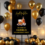 Aged to Perfection Whisky 60th Birthday  Foam Board<br><div class="desc">Celebrate 60 years in true style with this Aged to Perfection whisky-themed foam board sign. Perfect for milestone birthday parties, this elegant design features vintage whisky bottle artwork and classic typography. A durable foam display makes it ideal for entryways, photo backdrops, or bar décor. Personalize with name and date to...</div>