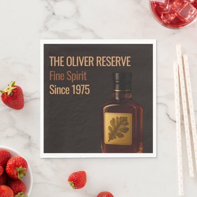 Aged to Perfection | Whisky Birthday Napkins (Insitu)