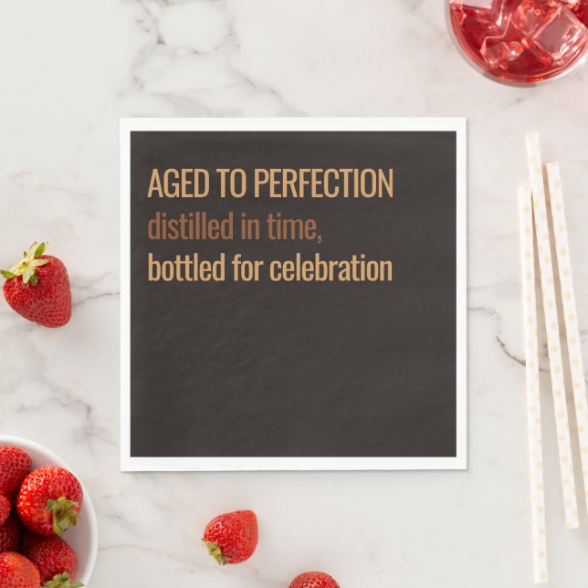 Aged to Perfection | Whisky Birthday Napkins (Insitu)