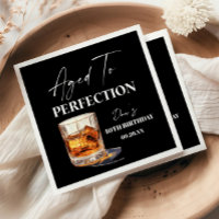 Aged To Perfection Whisky Glass Birthday Party