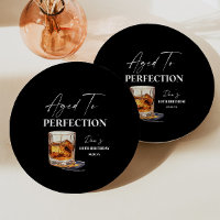 Aged To Perfection Whisky Glass Birthday Party