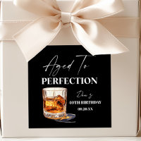 Aged To Perfection Whisky Glass Birthday Party