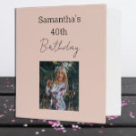 Aged To Perfection Wine 40th Birthday Album 3 Ring Binder<br><div class="desc">Aged to perfection: wine themed adult milestone 40th birthday. Photo template via Pixabay licensed under CC0 and must be replaced with your own photo</div>