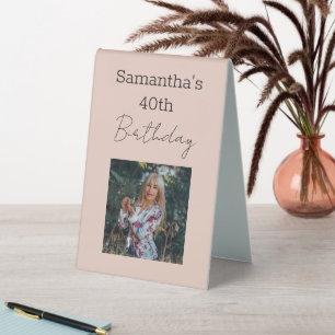Aged To Perfection Wine 40th Birthday Table Tent
