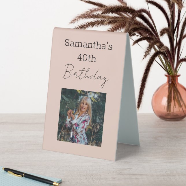 Aged To Perfection Wine 40th Birthday Table Tent (In SItu (Table))