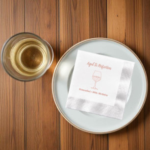 Aged To Perfection Wine 50th Birthday Foil Napkins