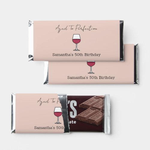 Aged To Perfection Wine 50th Birthday Hershey Bar Favors