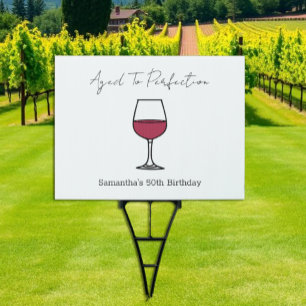 Aged To Perfection Wine 50th Birthday Sign