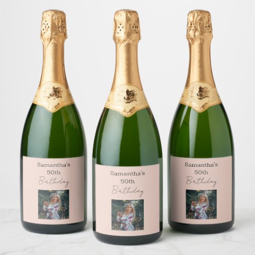 Aged To Perfection Wine 50th Birthday Sparkling Wine Label