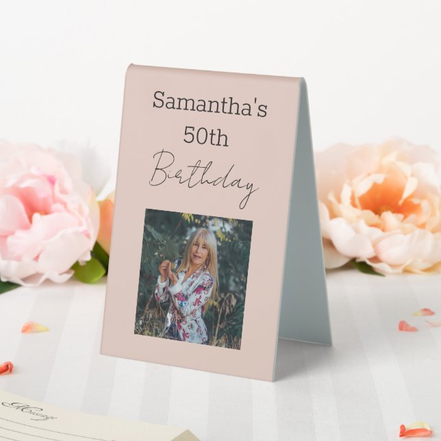 Aged To Perfection Wine 50th Birthday Table Tent (In SItu (Wedding))