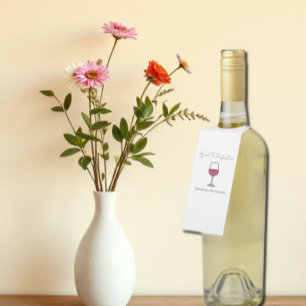 Aged To Perfection Wine 60th Birthday Bottle Hanger Tag