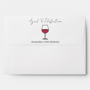 Aged To Perfection Wine 60th Birthday Envelope