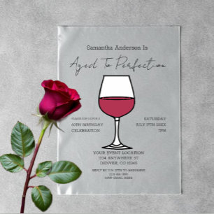 Aged To Perfection Wine 60th Birthday Invitation