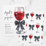 Aged to Perfection Wine Bow 50th Birthday Party Invitation<br><div class="desc">Aged to Perfection Wine Bow 50th Birthday Party Invitation.

Make it yours with easy customization. Need a custom order? Just send us a message,  we’re here to help. Kindly note that response times may vary slightly due to the time difference.</div>