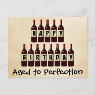 Wine Happy Birthday Postcards No Minimum Quantity Zazzle