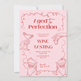 Aged To Perfection Wine Tasting Invite