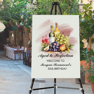 Aged to Perfection Wine Themed 50th Birthday Party Foam Board