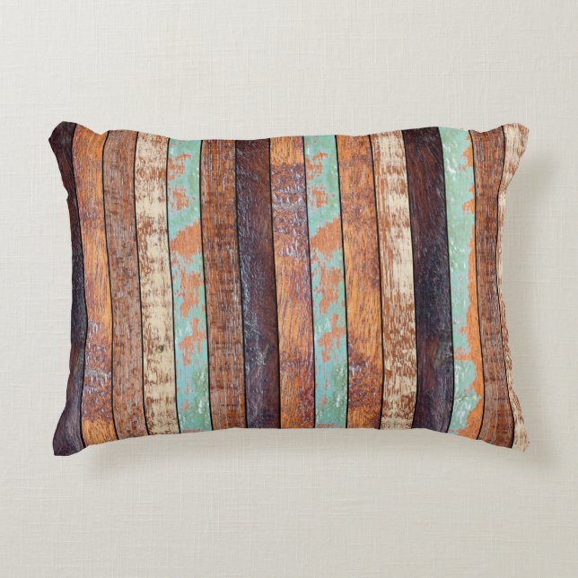 aged vertical wooden backgrounds texture accent pillow (Front)
