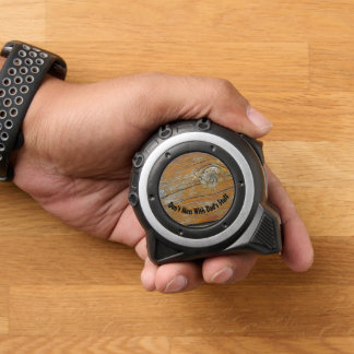 Aged & Weathered Woodgrain Timber Tape Measure