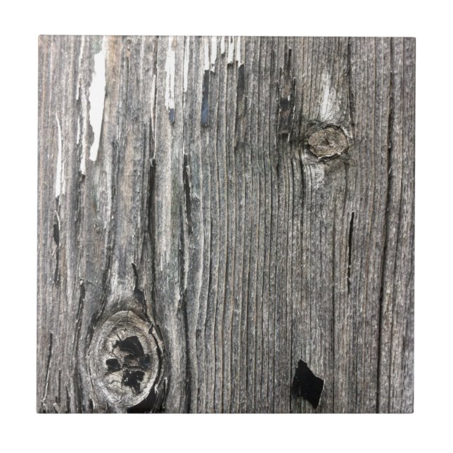 Aged wood fence posting from rustic bush setting tile (Front)